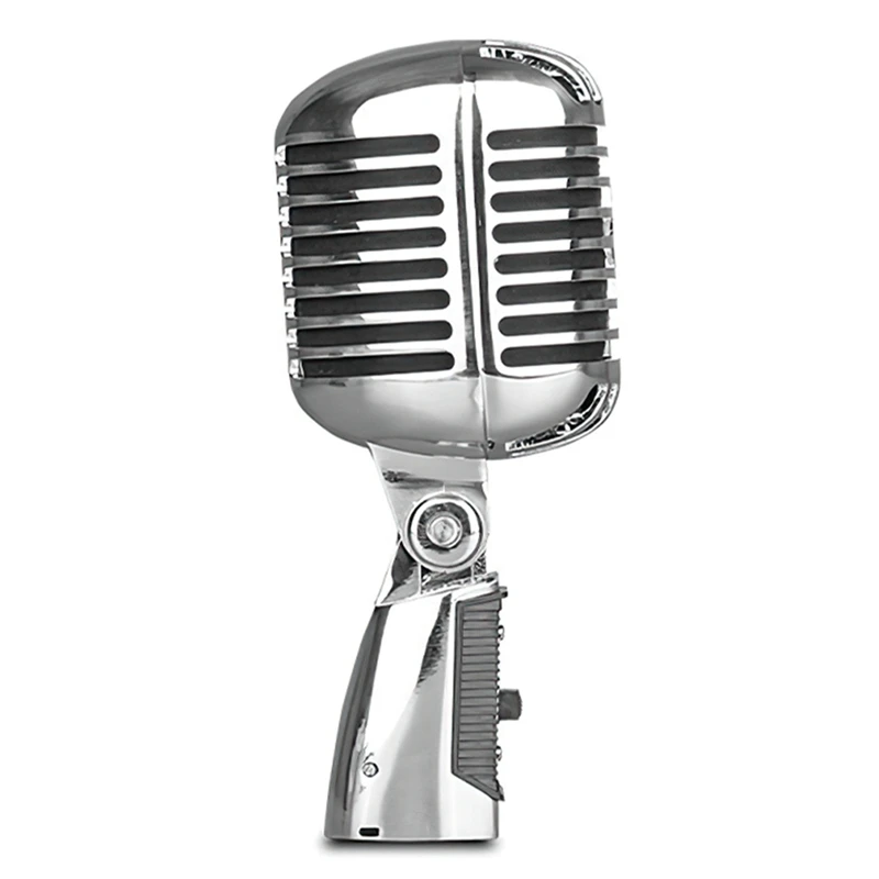 Vintage Metal Microphone For 55SH Classic Dynamic Wired Handheld Mic Live Recording Karaoke Studio