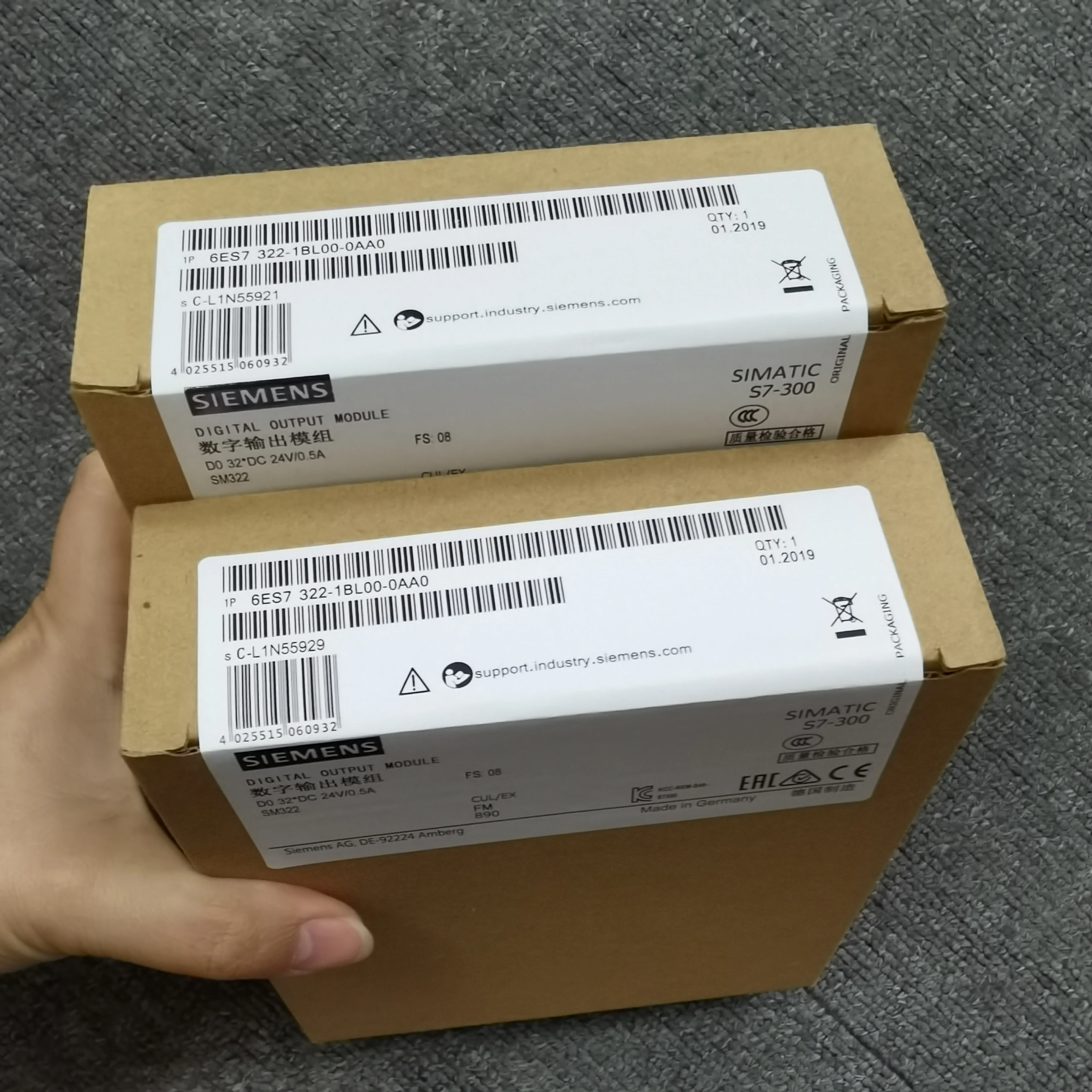 

6ES7322-1BL00-0AA0 S7-300PLC 32-точечный цифровой выходной модуль 24V 322-1BL00