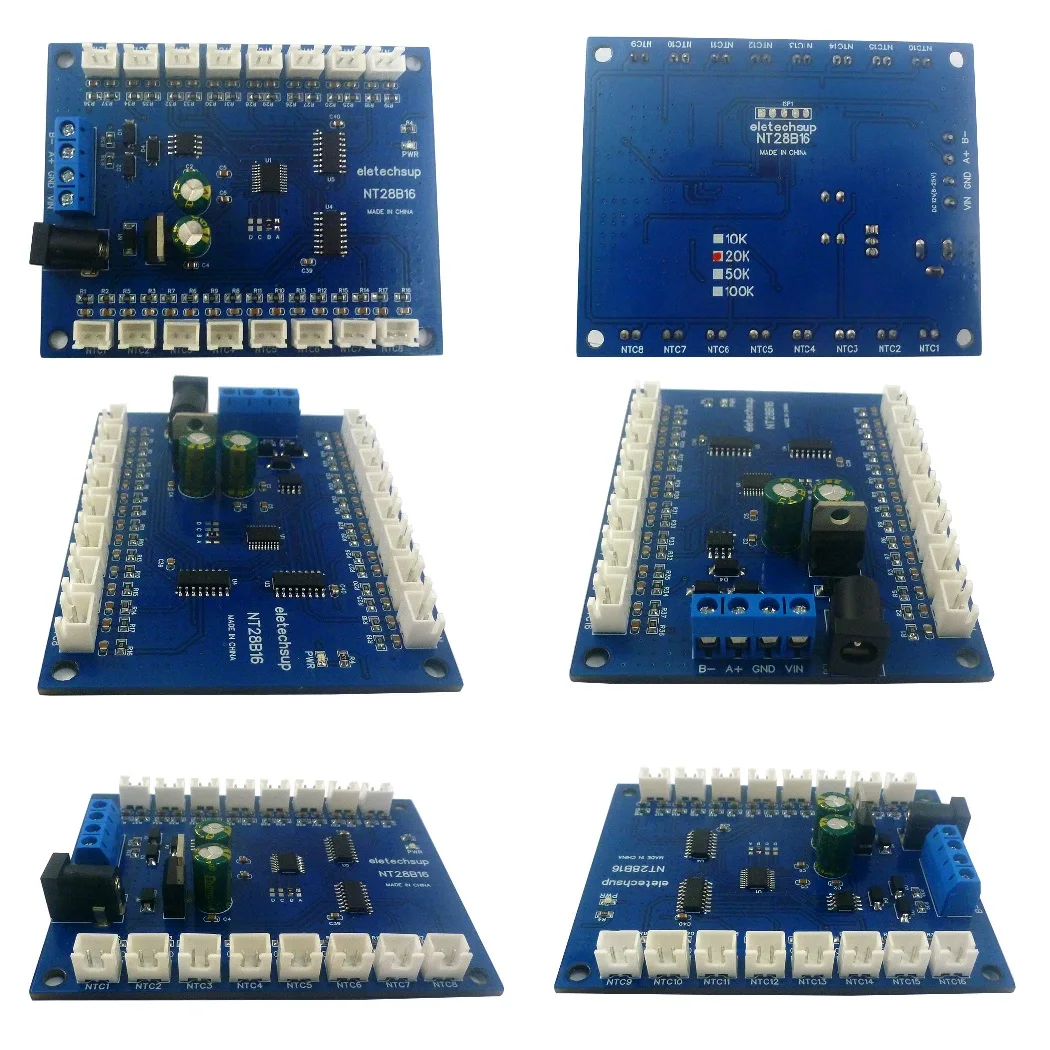 16-канальный температурный коллектор RS485 Modbus RTU безбумажный регистратор датчик