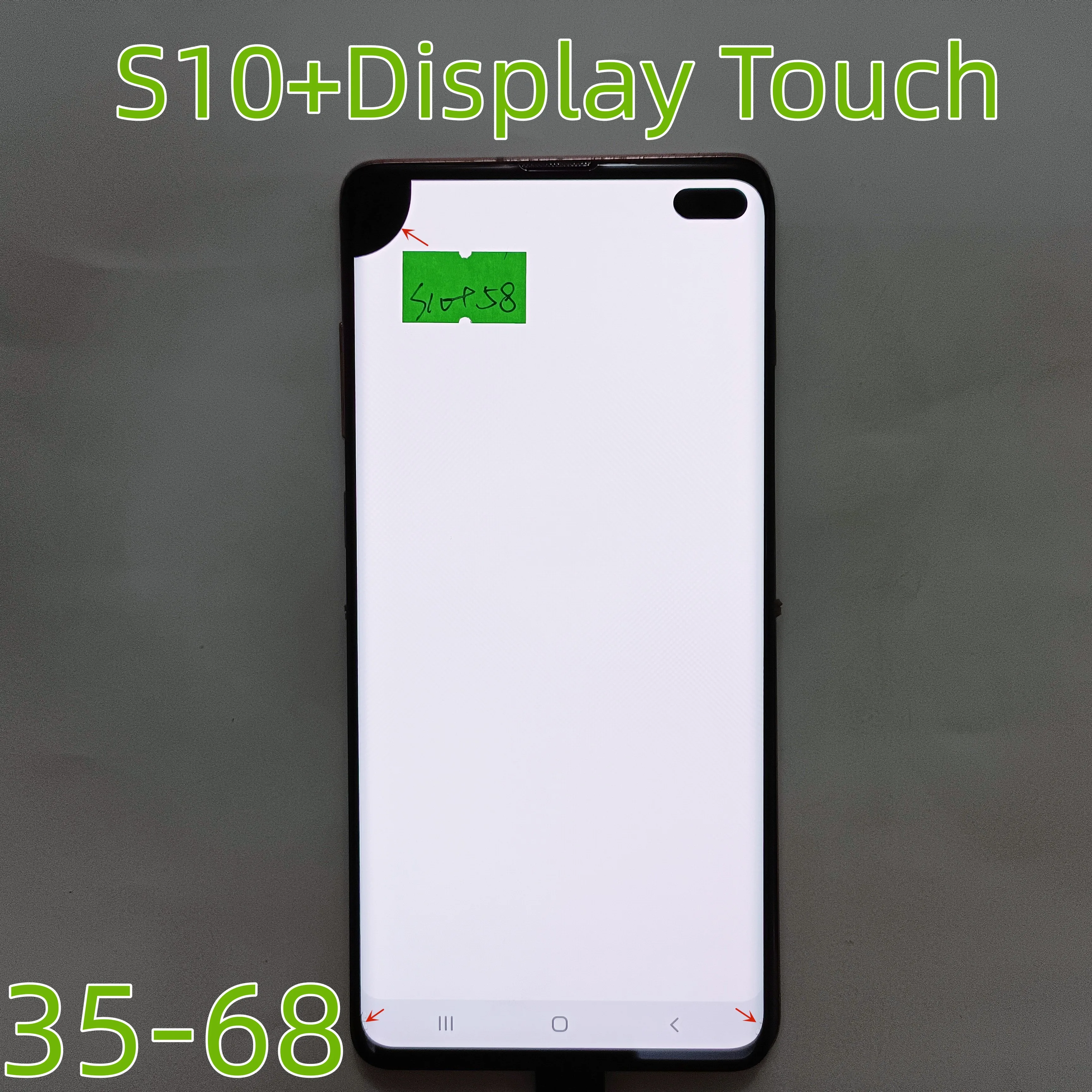 

Оригинальный ЖК-дисплей S10 + AMOLED для SAMSUNG Galaxy S10 Plus G975 SM-G9750 G975F ЖК-дисплей сенсорный экран дигитайзер в сборе с дефектом