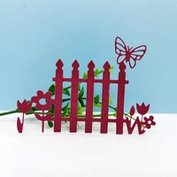 butterfly fence metal cutting dies scrapbooking embossing folders for diy album card making craft stencil greeting photo paper