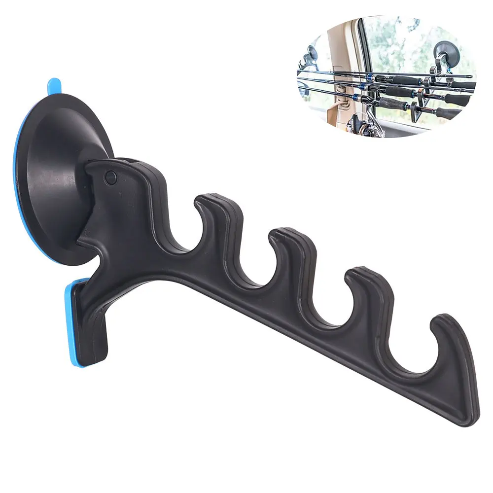 

Fishing Rod Racks Wall Mount Fishing Pole Holder Fish Tackle Tools Strong Suction Cup Pole Stand Holder Storage Tools