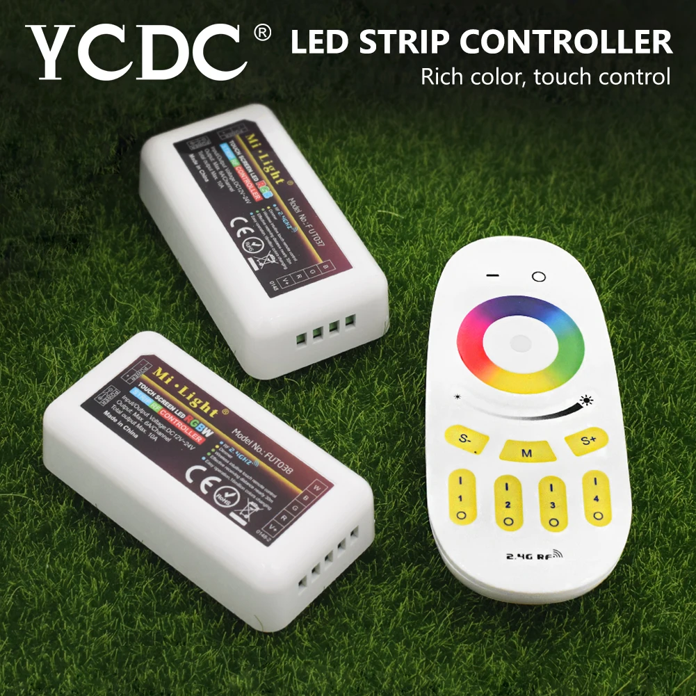 

2,4G 4-зонный беспроводной RGB RGBW Сенсорный тональный Радиочастотный пульт дистанционного управления 12 в 24 В постоянного тока миниатюрное изме...