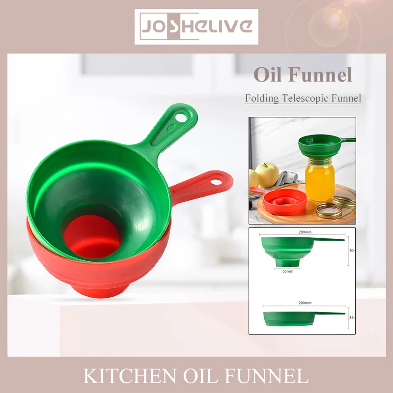 

1~5PCS PP Plastic Folding Telescopic Funnel For Wide Mouth And Regular Jars Kitchen Tools Food Grade Jam Spice Large Canned Jar