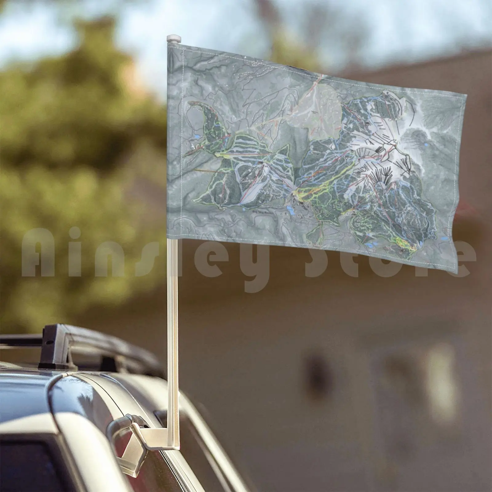 Карта туристической трассы Big Sky украшение для улицы флаг с автомобильным флагом