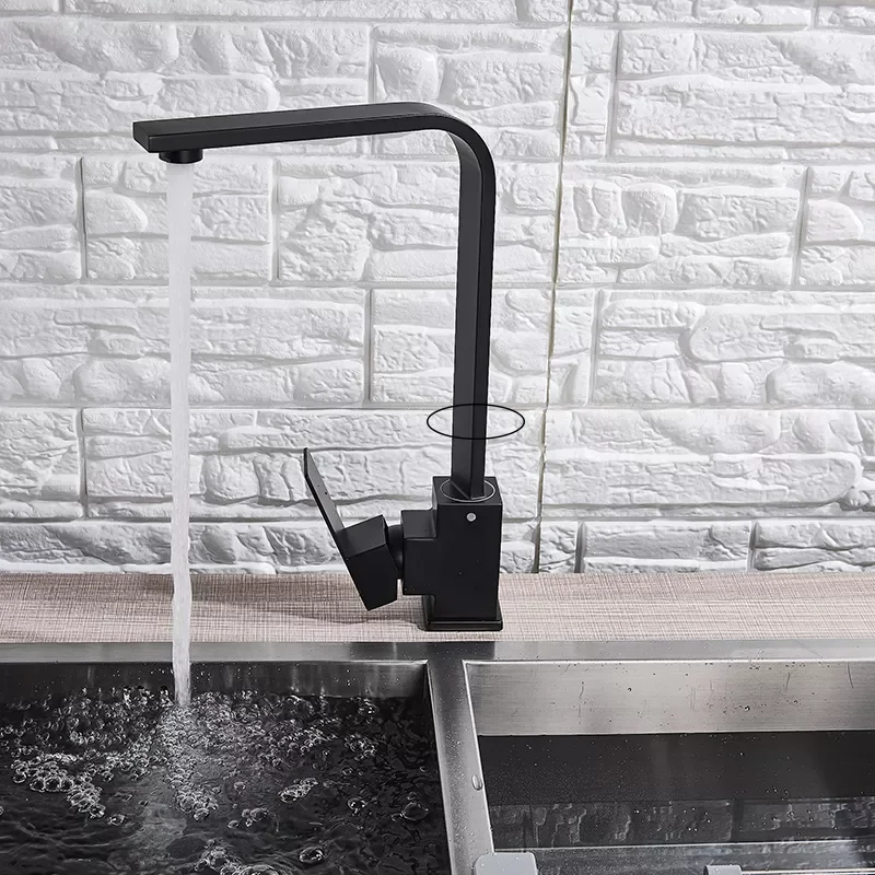 Бесплатная доставка нержавеющая сталь Матовая кухонный смеситель для раковины с высоким изливом 360 градусов вращения холодной горячей смеситель воды на.