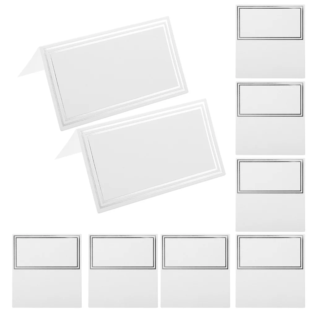 

Reception Table Banquets Seat Card Name Paper Tent Cards Wedding Signs Blank Place Party Reserved