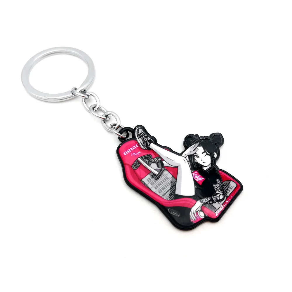 

JDM брелок сексуальная девушка 3D металлический брелок для ключей держатель для автомобиля искусственная такси брелок для дрифта короля автомобильные аксессуары
