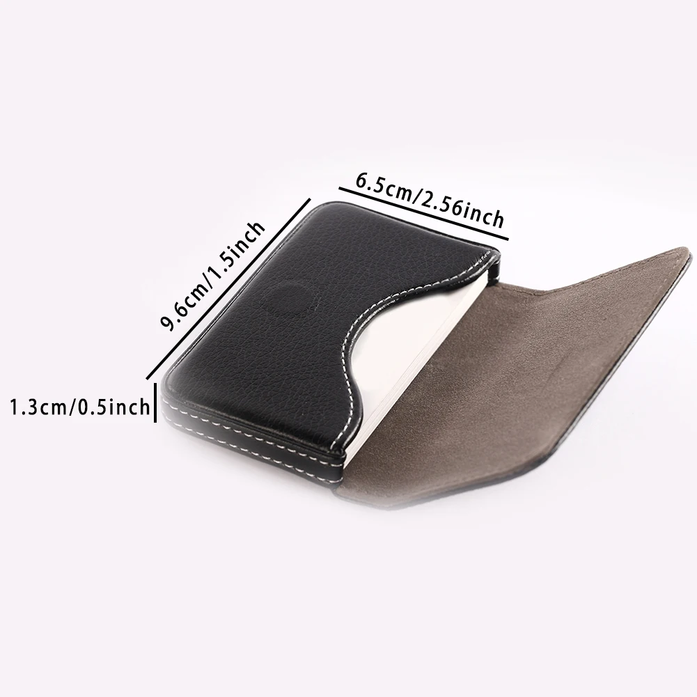Card Book bag Card Package Card Holder PU Leather Large Capacity Business solid color Name Card Holder images - 6