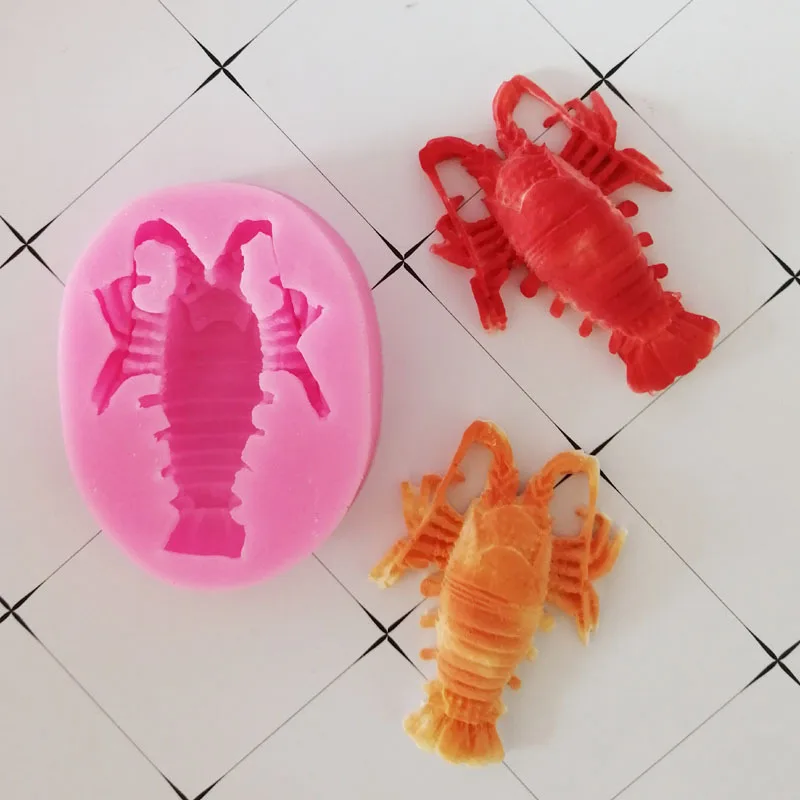 

Crayfish Shape Silicone Mold For Fondant Candy Chocolate Epoxy Resin Sugarcraft Mould Pastry Cake Decorating Kitchen Accessories