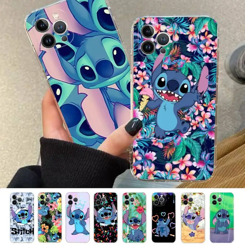 

BANDAI Stitch Phone Case for iPhone 11 12 13 mini pro XS MAX 8 7 6 6S Plus X 5S SE 2020 XR case