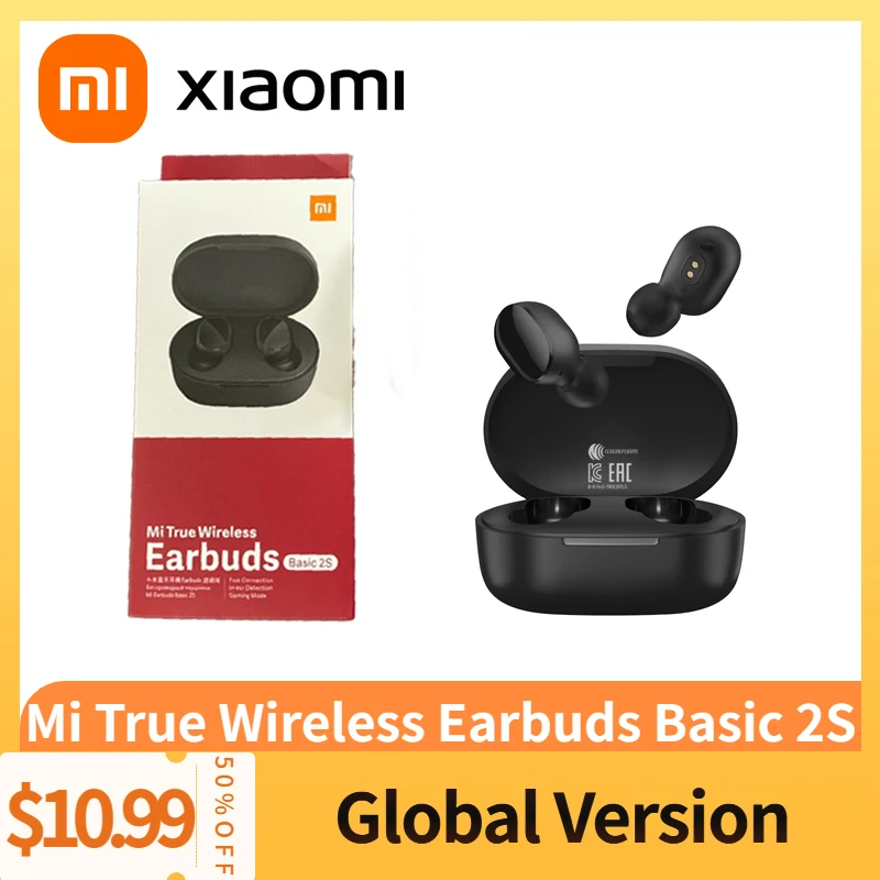 

Original Xiaomi Mi True Wireless Earbuds Basic 2S Headset Bluetooth 5.0 TWS Mode Gaming Earphones Touch Control Headphones New