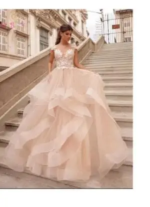 

Wedding Dress Lace Appliques Bridal Gowns For Women Custom Made To Measures Tulle