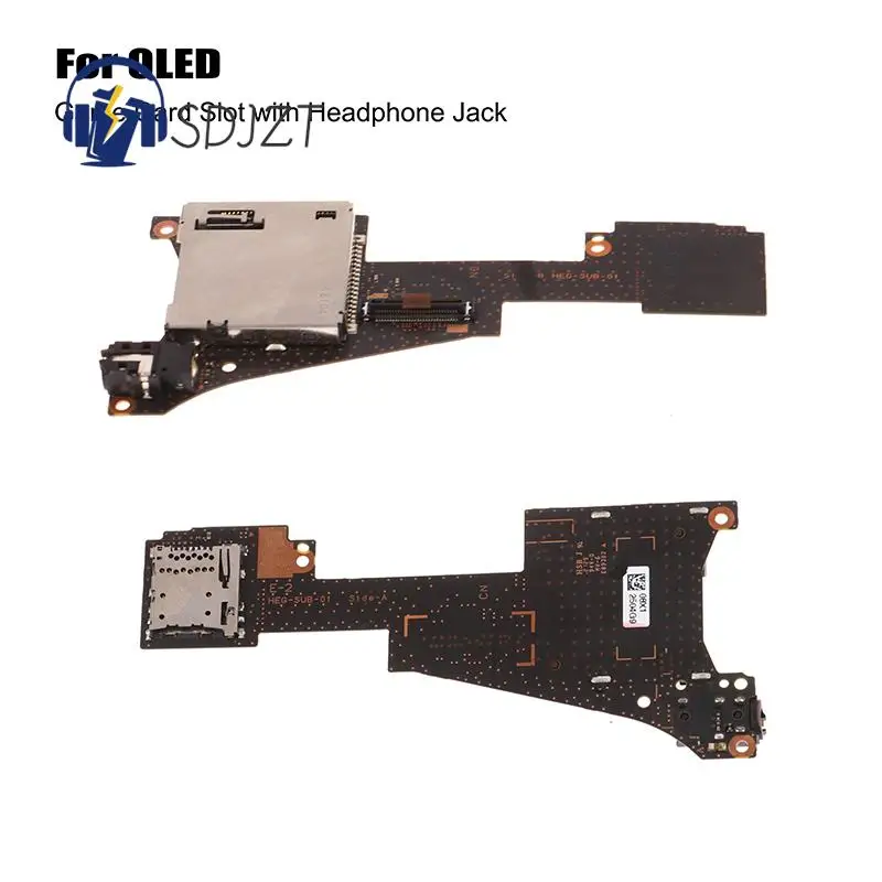 

Game Card Slot TF Card Slot Micro Sd Socket Board Reader With Headset Headphone Audio Jack Socket Board For Switch OLED