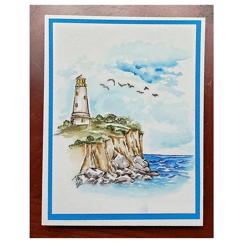 Новинка 2021 прозрачный штамп с изображением маяков и башни для самостоятельного