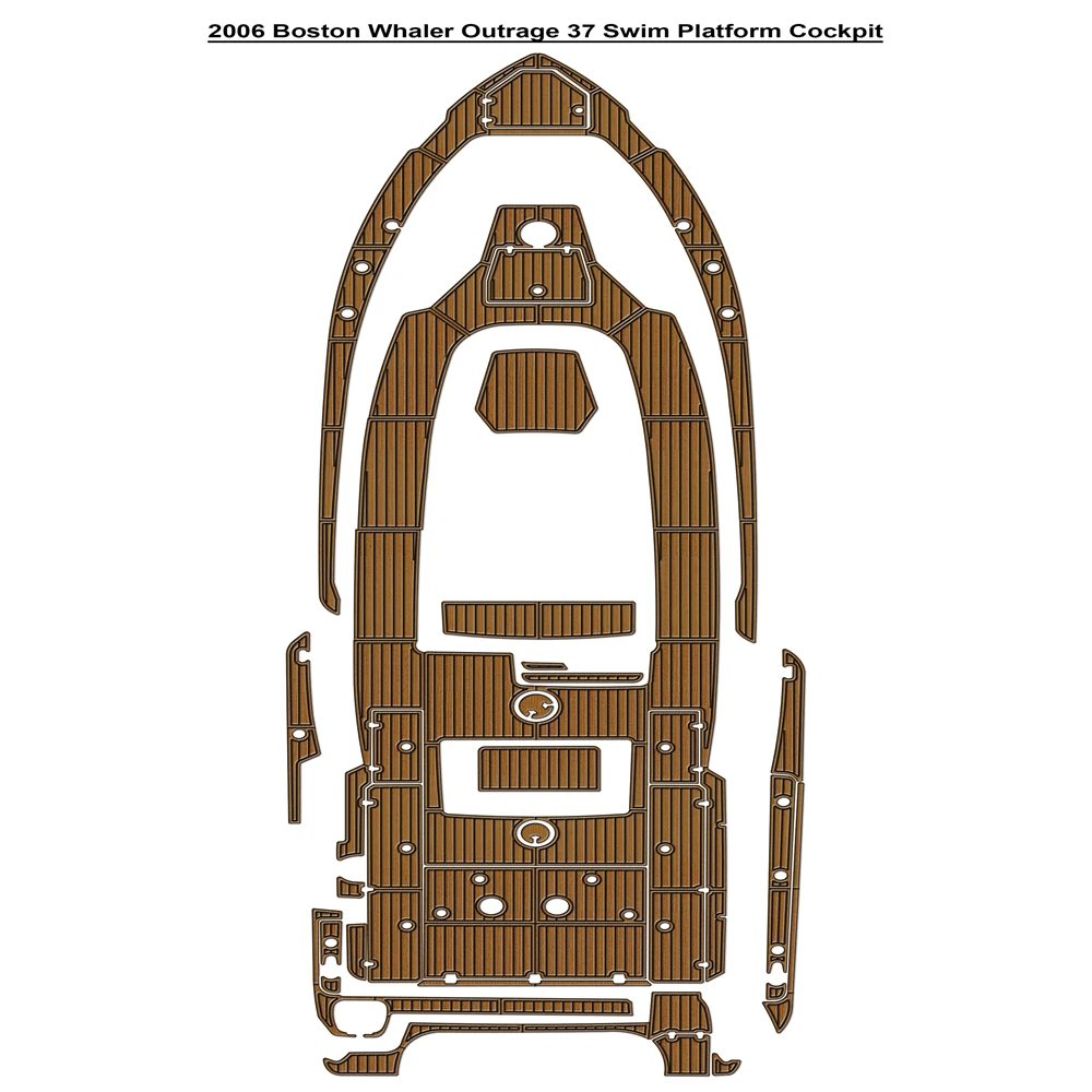 Фото 2006 Boston Whaler Outrage 37 Платформа для плавания Кокпита Pad Лодка Пена EVA Коврик для пола из искусственного тикового дерева SeaDek MarineMat Самоклеящийся №1