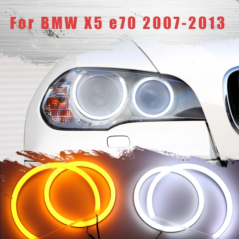 

Светодиодный SMD хлопковый светильник Switchback Angel Eye Halo Ring DRL Kit для BMW X5 E70 2007 2008 2009 2010 2011 2012 2013