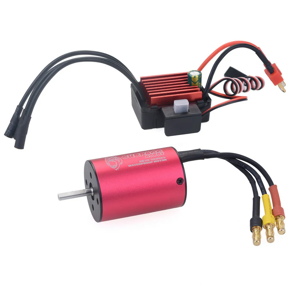 

Surpass Hobby 2838 3600KV Brushless Motor + 35A Brushless Speed Controller ESC Waterproof 2S 3S For 1/16 RC Car