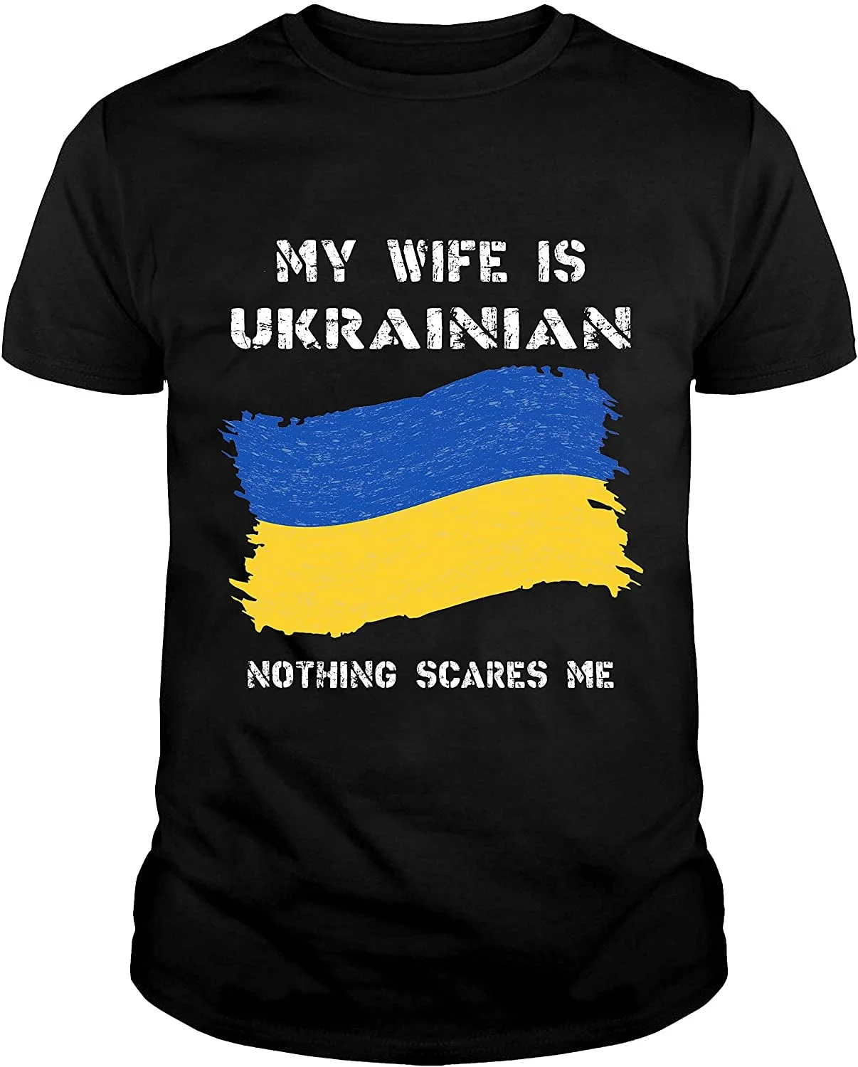 

My Wife's Ukrainian Ukraine Pride Flag Heritage Roots Proud T-Shirt T Shirt for Women Mens Clothing Oversized T Shirt