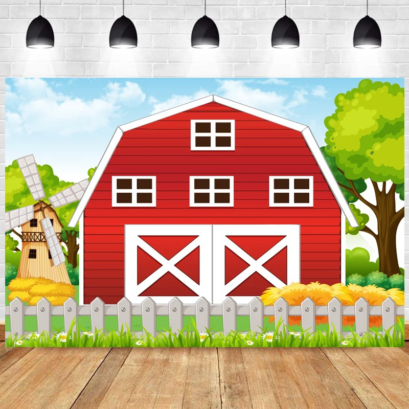 

Barn Door Backdrop Theme Farm Birthday Party Decorations Kids 2nd Birthday Photo Background Boy Photography Props Haystack Decor