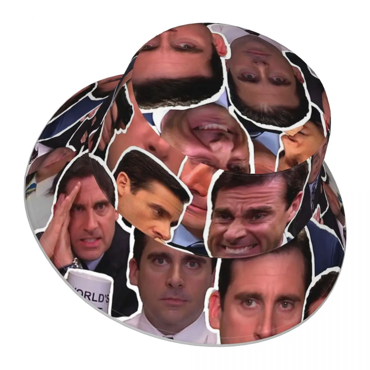 

Michael Scott - The Office Collage reflective Bucket Hat Men Women Bucket Hat Outdoor Sunscreen Beach Hat Sun Hiking Fishing Cap