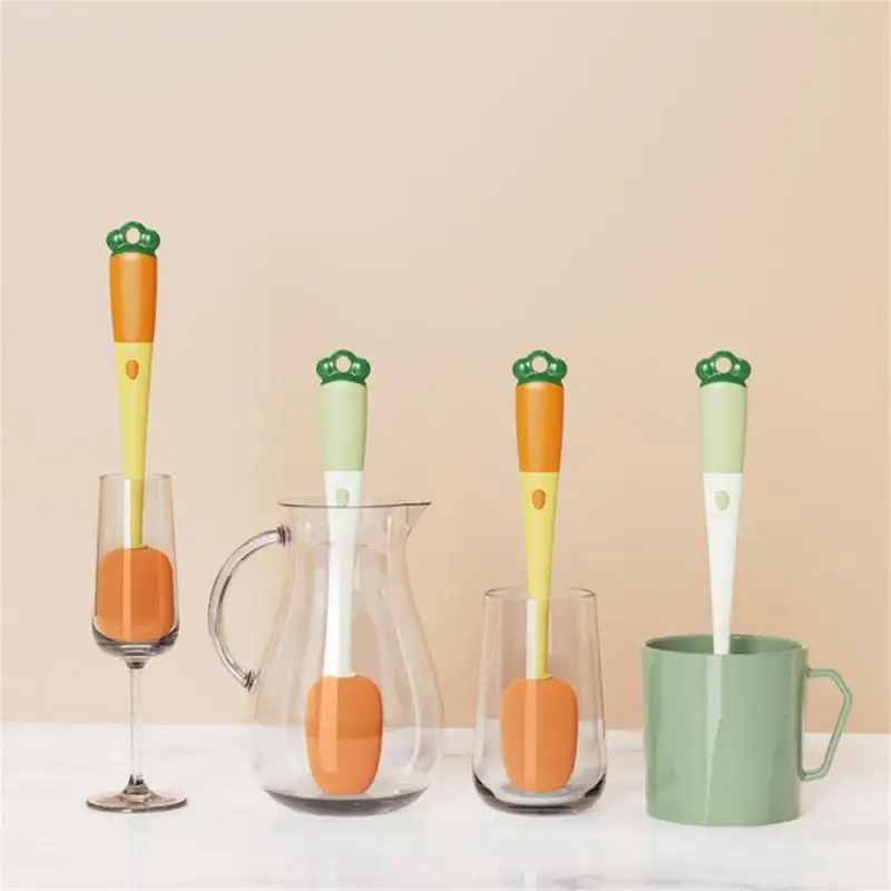 

Cleaning Brush Three-Use Cup Brush Bottle Brush Long Handle Brushes Multi-Function Cup Brush Home Cleaning Brush Carrot Brush