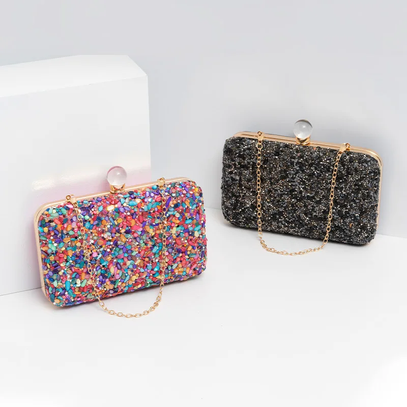 

LUXURY RHINESTONE WEDDING EVENING BAGS WOMEN PURSE CLUTCH BAGS FORMAL PARTY DINNER HANDBAGS GIRL CHAIN SHOULDER MESSENGER BAG