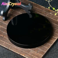 obsidian disc ornaments hand polished high quality obsidian natural ore divination purification feng shui mirror lucky stone