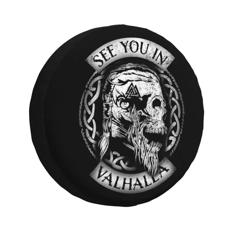 

See You In Valhalla Spare Wheel Tire Cover for Prado Pajero Norse Warrior Odin Viking Jeep RV SUV 4WD 4x4 Vehicle Accessories