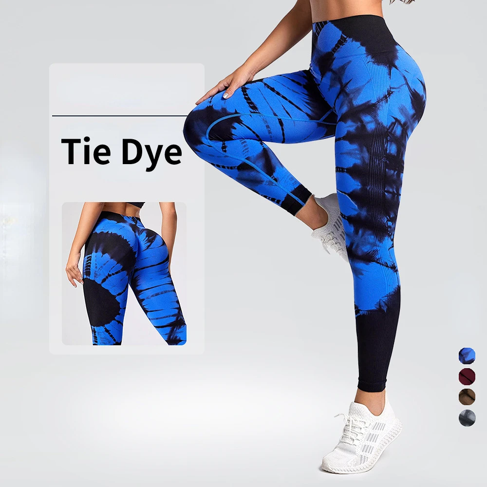 

Tie Dye Seamless Leggings Women Fitness Yoga Pants Gym Workout Tights High Waist Push Up Women Leggings Slim Running Pants
