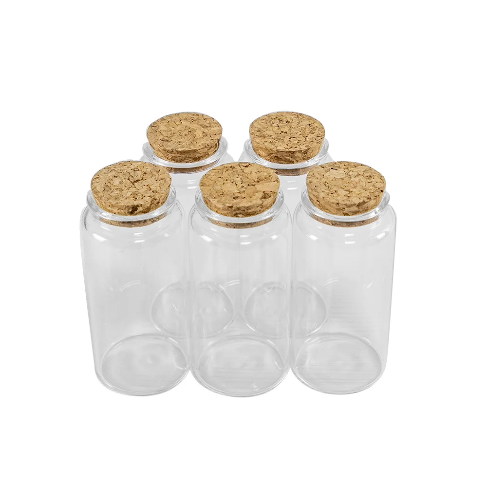 

12pcs/Lot 47*100mm 120ml Storage Glass Bottles With Cork Stopper Lucency Tiny Jars Transparent Empty Glass Jar Mini Bottle Gift