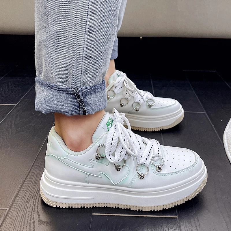 Women's sports shoes large size fashion all-match sports shoes 2022 spring and autumn thick bottom running casual couple shoes