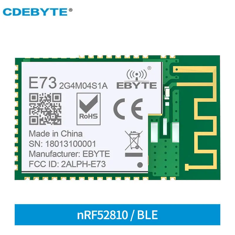 NRF52810 BLE 4,2 BLE5.0 2,4 ГГц SoC Bluetooth модуль микроразмера беспроводной модуль приемопередатчика CDEBYTE E73-2G4M04S1A CE RoHS FCC