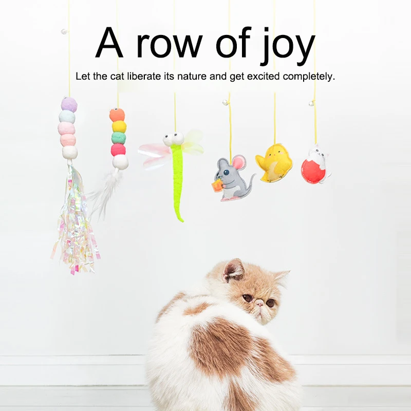 

Simulation Caterpillar Cat Toy Cat Scratch Rope Mouse Funny Self-hey Interactive Toy Retractable Hanging Door Type Pet Supplies