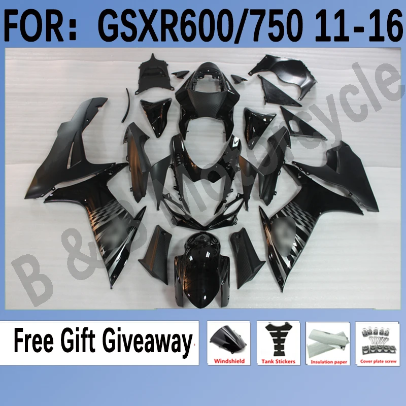 

Комплект обтекателей, подходит для SUZUKI GSXR600 750 GSXR 600 K11 2011 2012 2013 2014 2015 2016 Φ, черный, серебристый