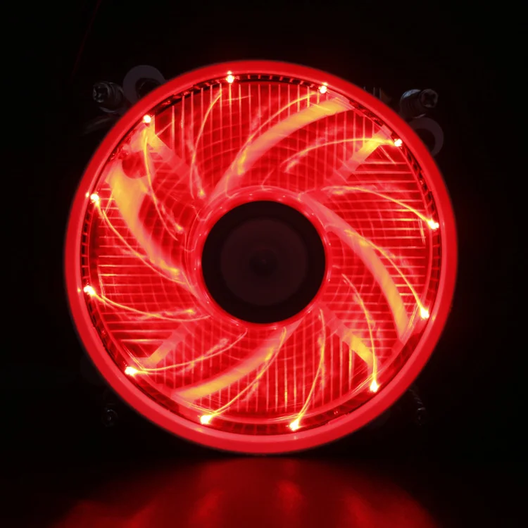 

Светодиодный светящийся радиатор для ЦП 9 см, радиатор для настольного компьютера, тихий точечный вентилятор для охлаждения