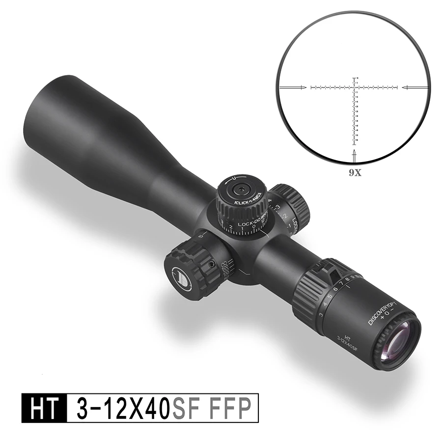 

Охотничий прицел Discovery HT 3-12X40SF FFP, тактический телескопический прицел для пневматического ружья
