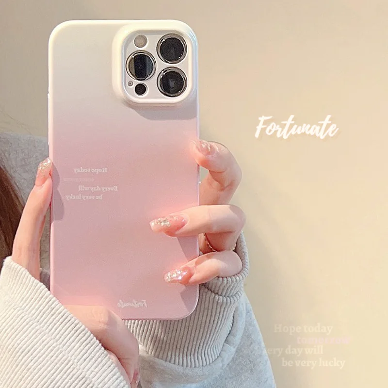 

Модный трендовый чехол с градиентной пленкой для IPhone 11 12 13 14 Pro Max Xs XR Max 7 8 Plus персонализированный Графический защитный жесткий чехол из поликарбоната