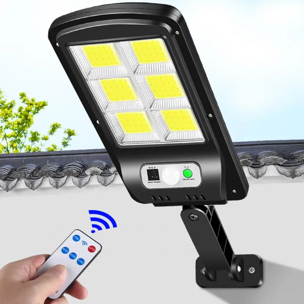 Solar Street Light Solar Panel High Brightness Solar Wall Lamp Human Body Induction Wall Light Remote Control Light for Garden