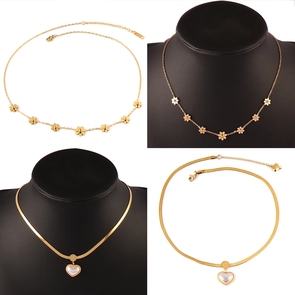 Женское колье с подвеской-бабочкой из нержавеющей стали