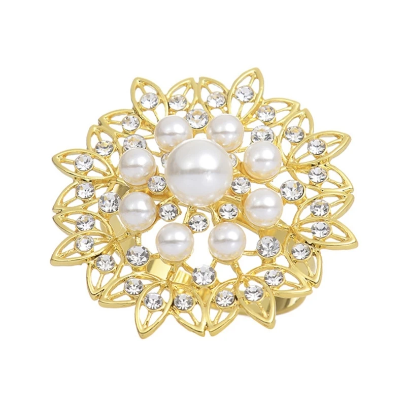 

Жемчужные бриллиантовые инкрустированные Кольца для салфеток, Свадебный держатель для салфеток