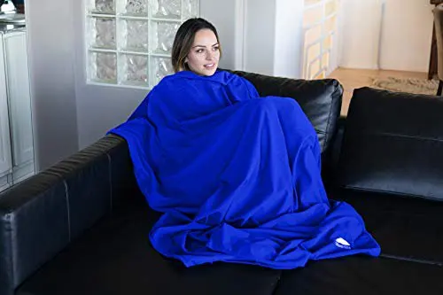 Ultra Compact Airplane Travel Blanket 2 Pack – Royal Blue