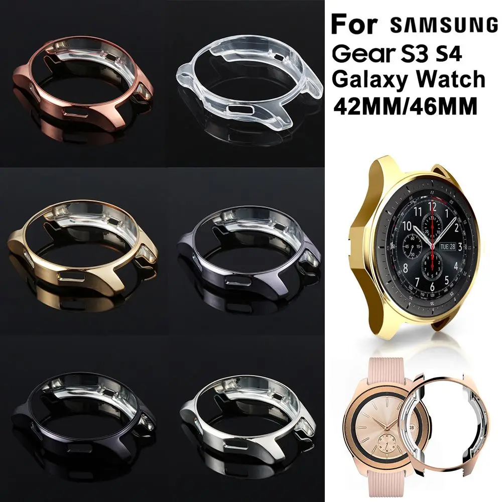 Anti Scratch Protective Cover TPU Watch Case Holder Skin Silicone Shell For Samsung Gear S3 S4 Galaxy Watch 46mm 42mm