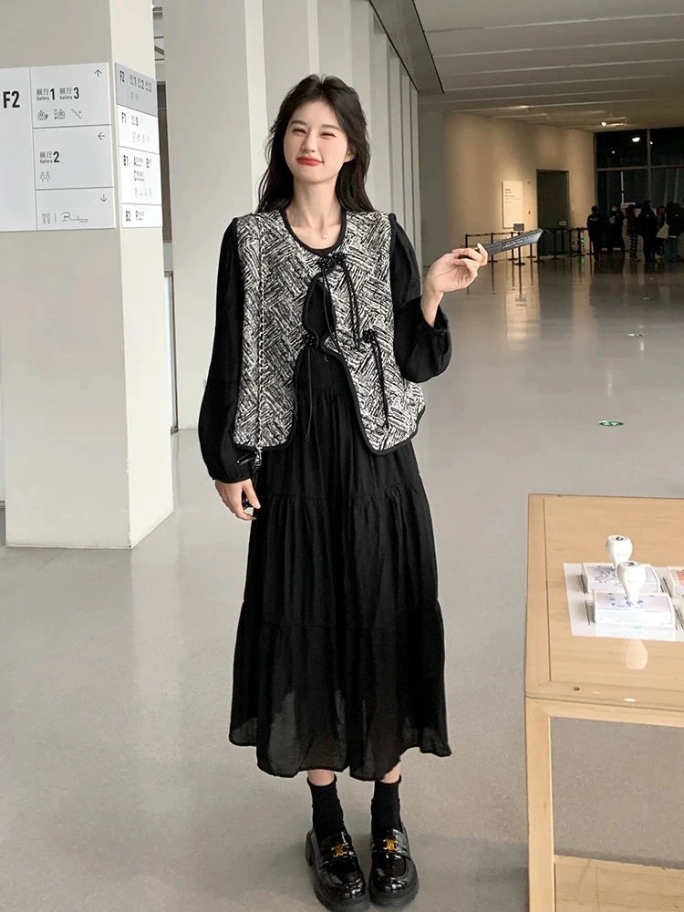 Осенний жаккардовый жилет для женщин на весну Новый китайский стиль Улучшенная