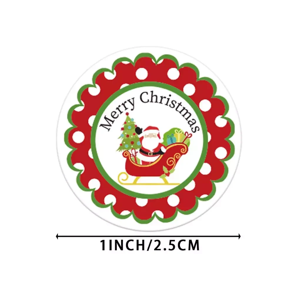 

Merry Christmas Stickers Cute Animals Snowman Trees Decorative Stickers Wrapping Gift Box Label Christmas Tags