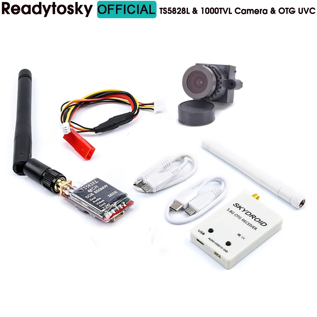 

Готов к использованию 5,8G Skydroid W/антенна OTG UVC 150CH Полный канал и TS5828L передатчик и FPV 1000TVL камера для RC камеры дрона