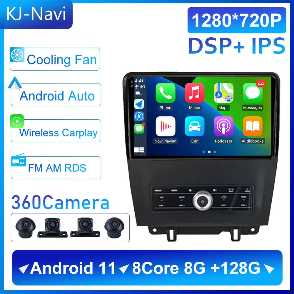 10 1 Android 11 Ford Mustang 2009-2014 360 камера мультимедийная стерео Автомагнитола навигация GPS