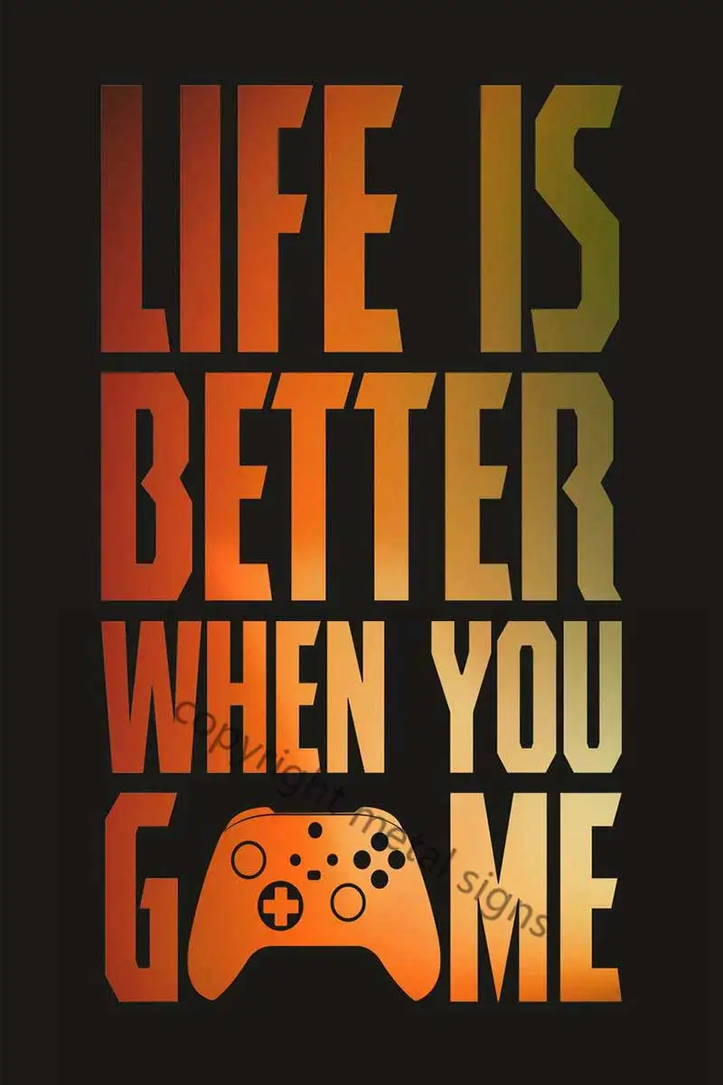 

Жестяные таблички для геймеров, винтажная металлическая вывеска в стиле ретро, неоновая вывеска для паба, клуба, мужской пещеры, кафе, без св...