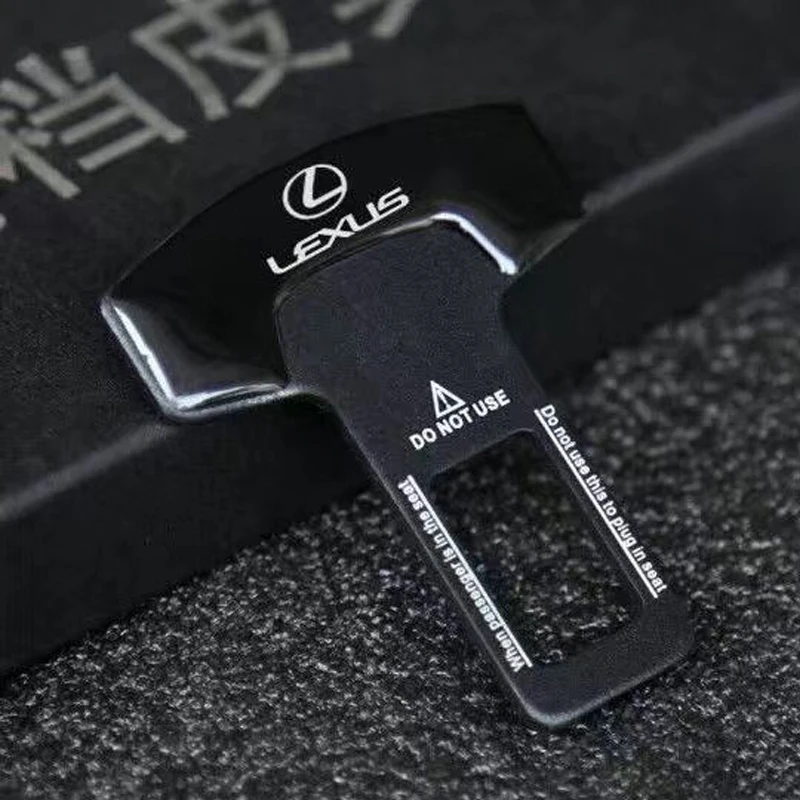 

1/2pcs/lot quality zinc alloy car seat belt clip safety belt plug For Lexus Logo RX350 IS300 IS250 CT200H GS350 NX200T IS ES250