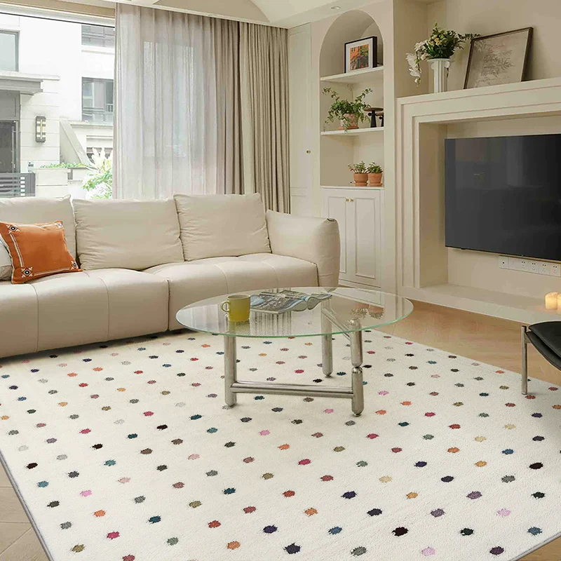 Прямоугольный ковер в цветной горошек для детей спальни украшения дома мягкие